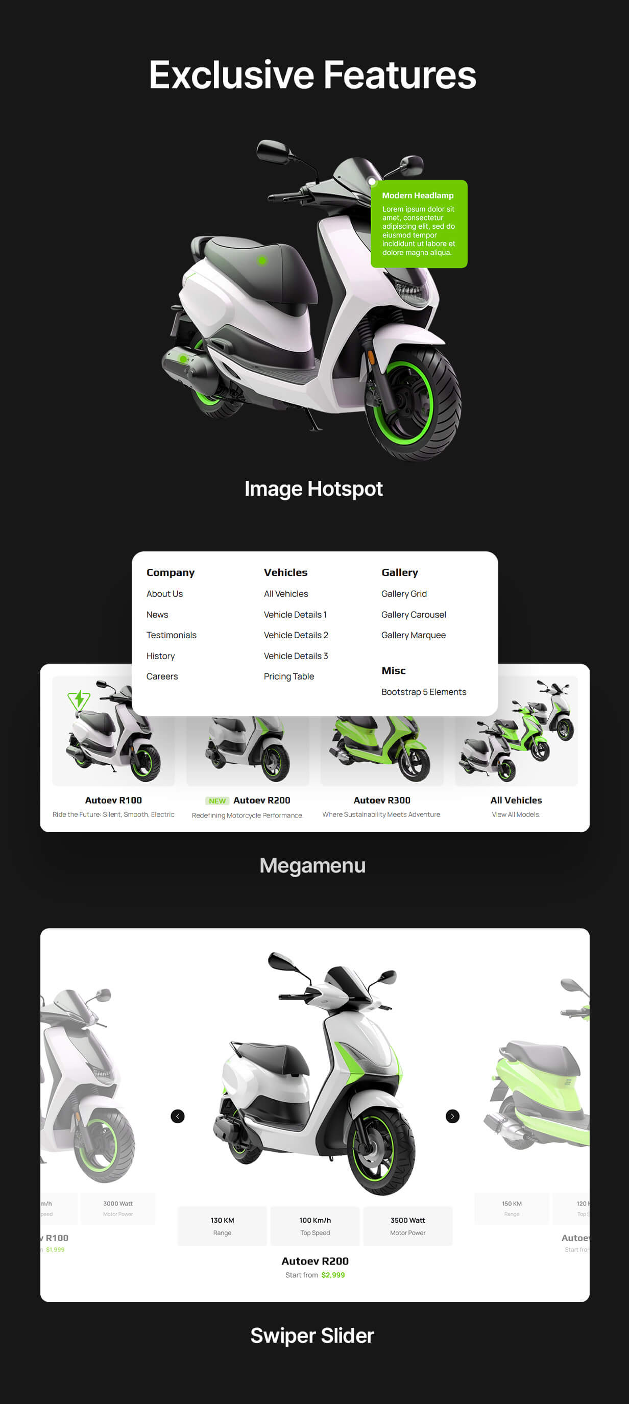 Electric Vehicle Charging EV Dealer Website Template - Autoev