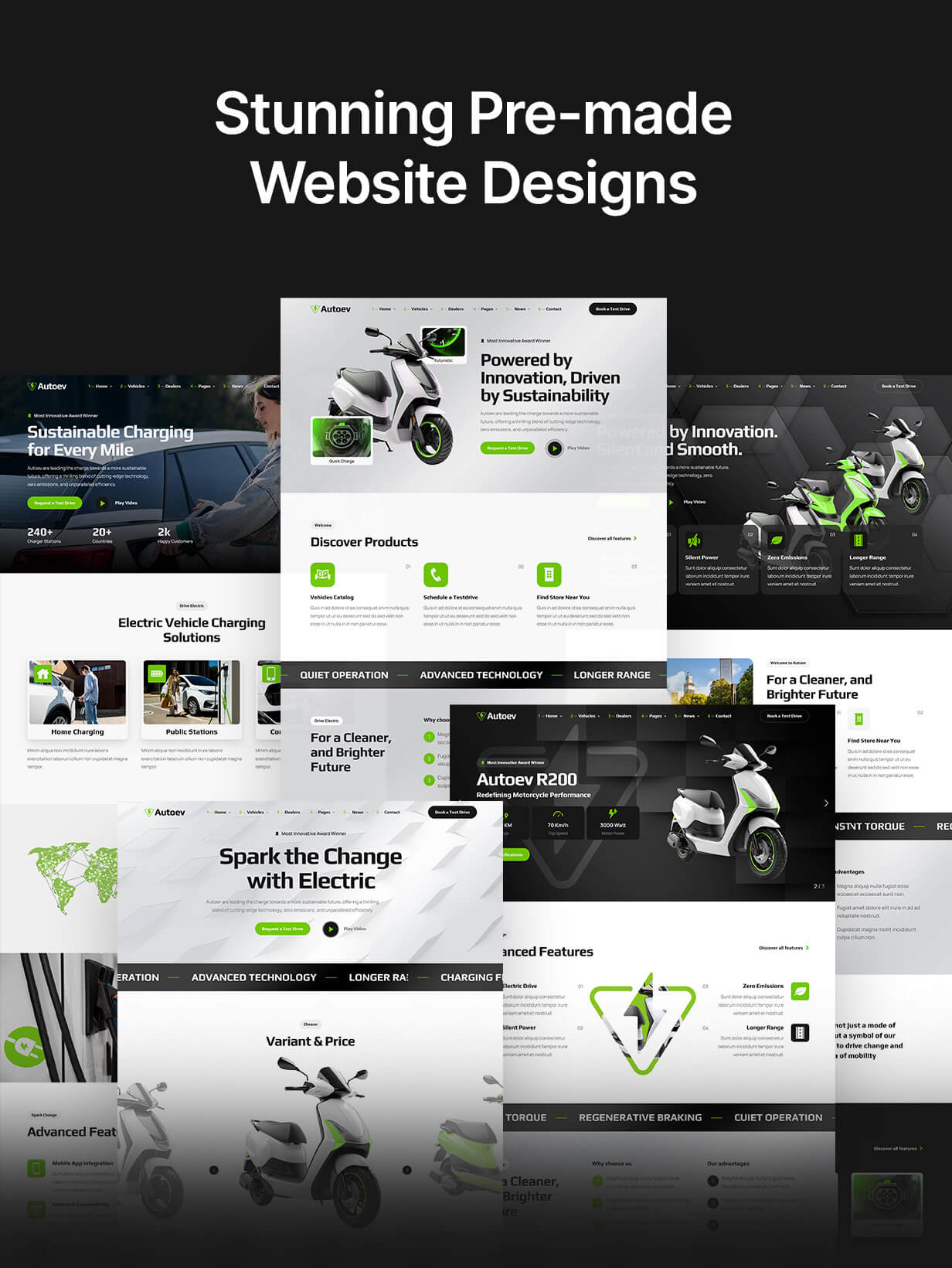 Electric Vehicle Charging EV Dealer Website Template - Autoev