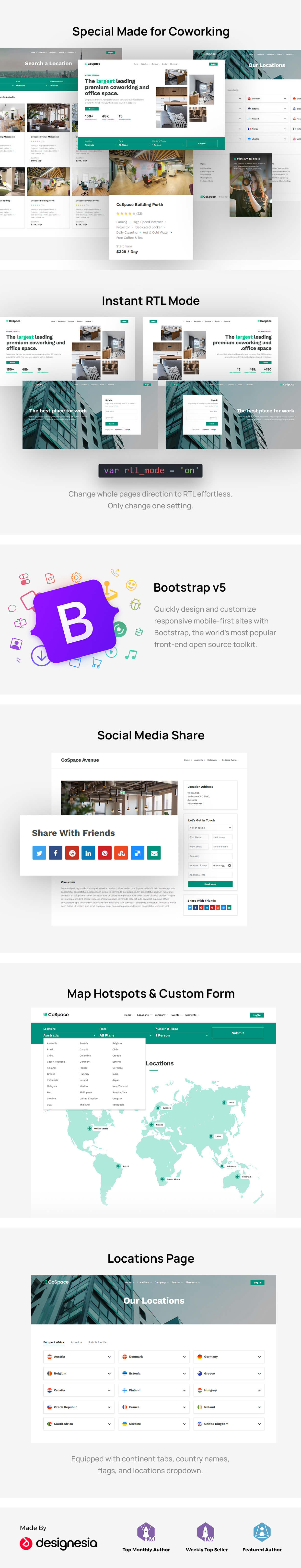 CoSpace - Coworking Company & Events HTML Template + RTL - 1