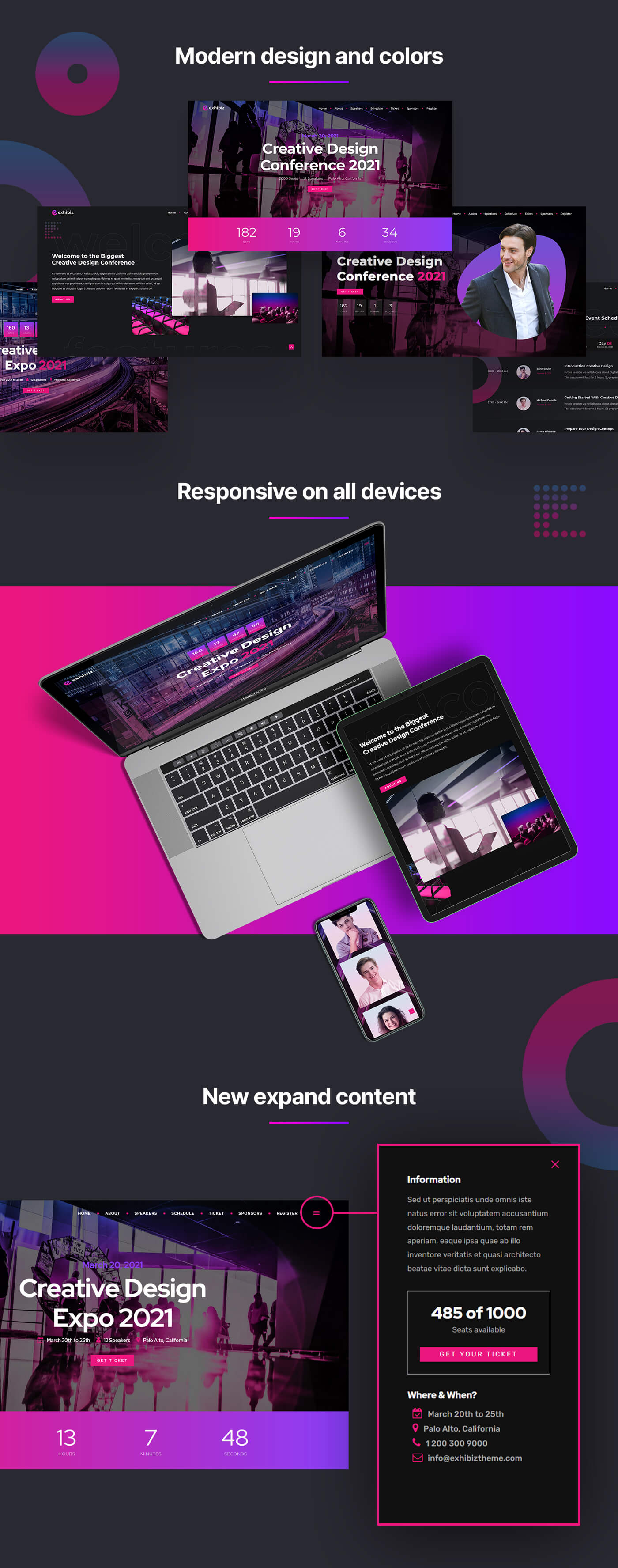 Exhibiz - Event, Conference and Meetup HTML Template - 1