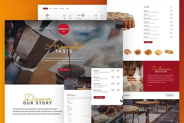 Baresto - Cafe, Coffee Shop and Restaurant Website Template