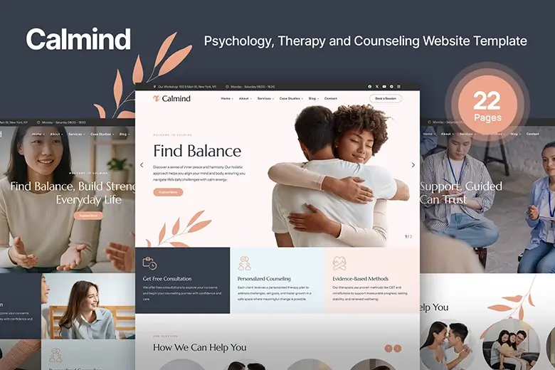 Calmind - Psychology, Therapy and Counseling Website Template