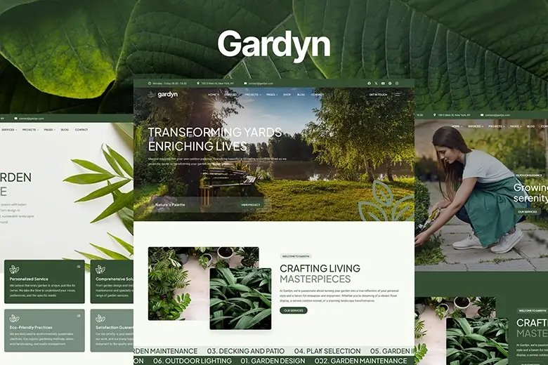 Garden, Landscape and Plant Shop Website Template - Gardyn