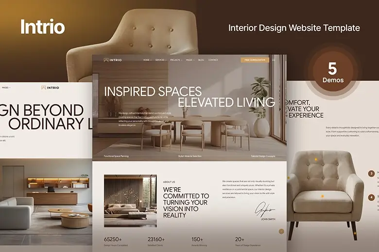 Intrio - Interior Design Website Template