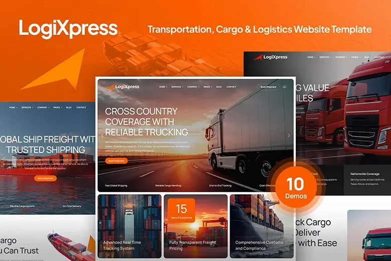 LogiXpress - Transportation, Cargo & Logistics HTML Template