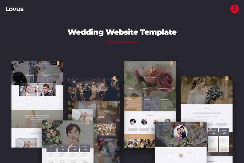 Wedding, Event and Wedding Planner Website Template - Lovus