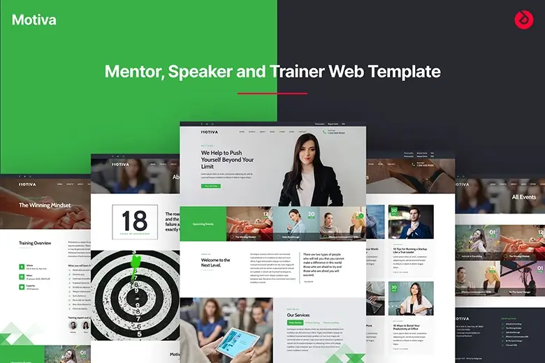 Motiva - Mentor, Coach and Speaker Website Template
