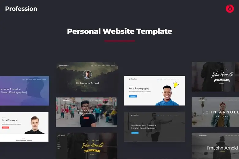 Profession - Personal Portfolio Website Template