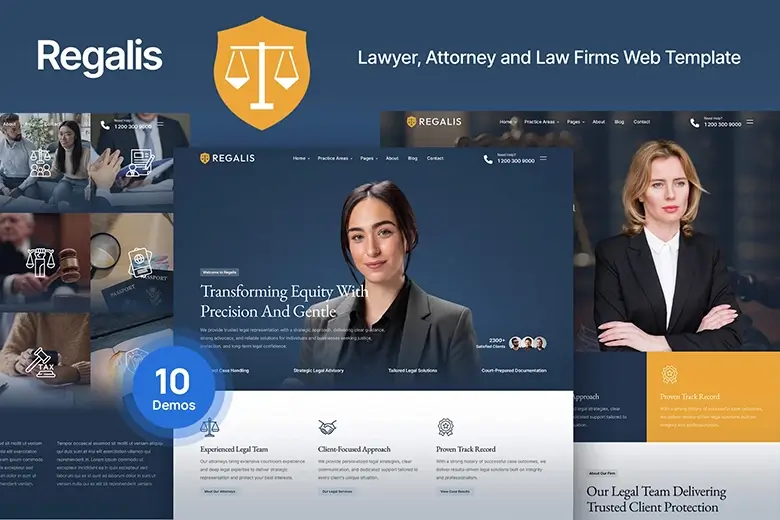 Regalis - Lawyer, Attorney and Law Firms HTML Template