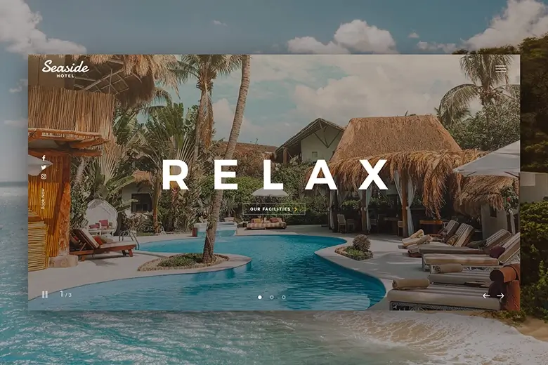 Hotel Booking Website Template - Seaside