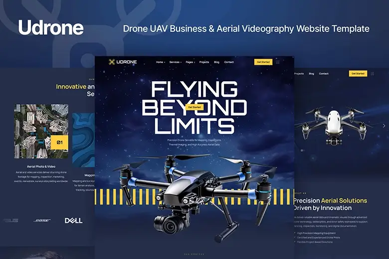 Udrone - Drone UAV Business & Aerial Videography HTML Template
