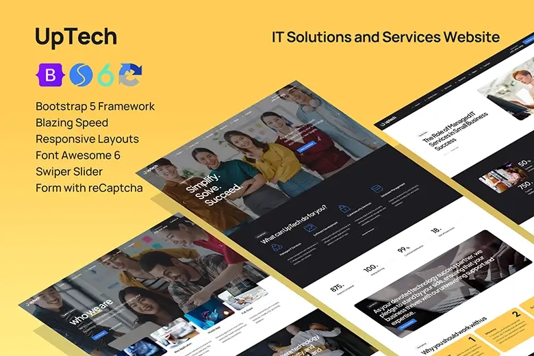 UpTech — IT Solutions, Technology and Services Website Template