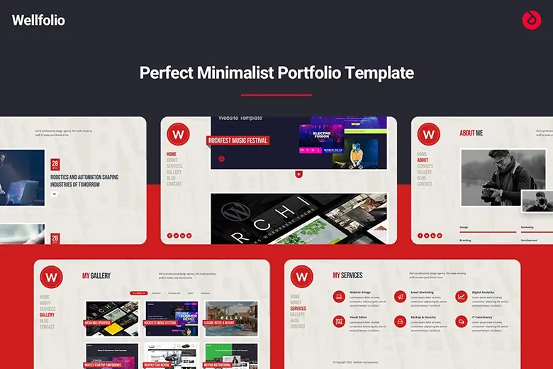 Wellfolio - Perfect Minimalist Portfolio Template
