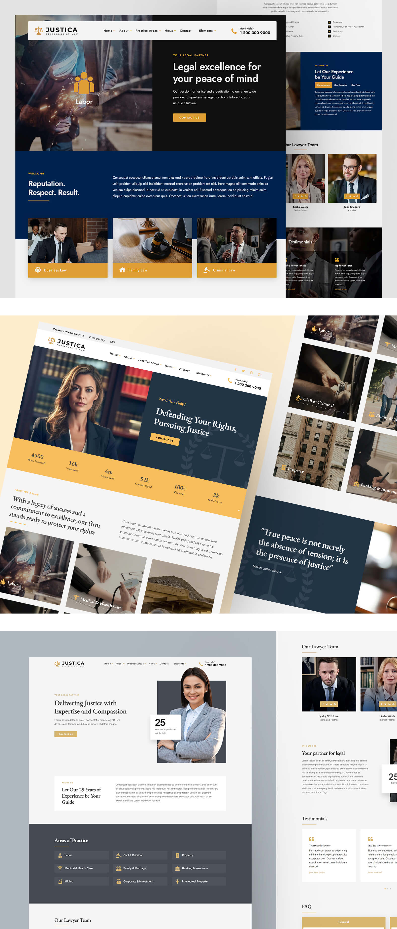 Justica - Lawyer, Attorney and Law Firms Website Template